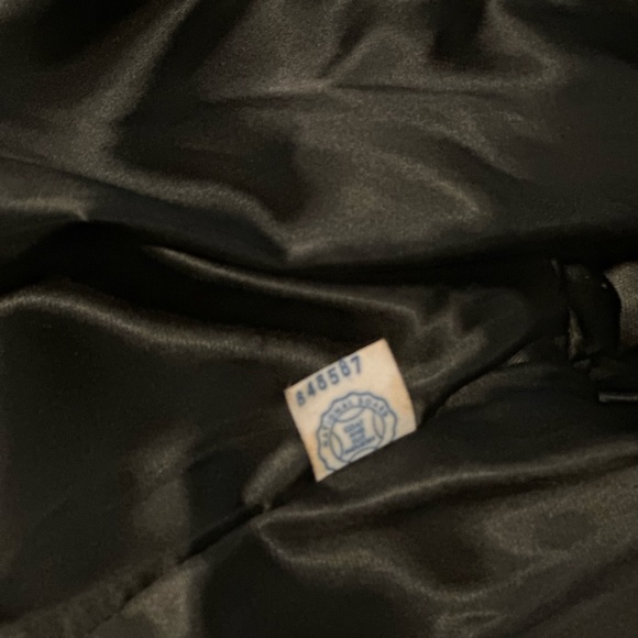 Vintage Borella Black Crushed Velvet & Fur Jacket Coat with 3/4 Sleeves. Size M - Picture 6 of 8